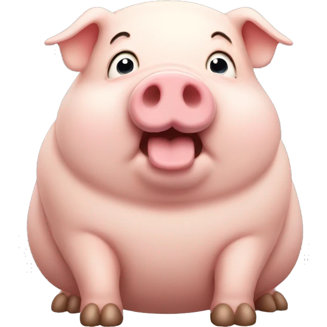super fat pig emoji