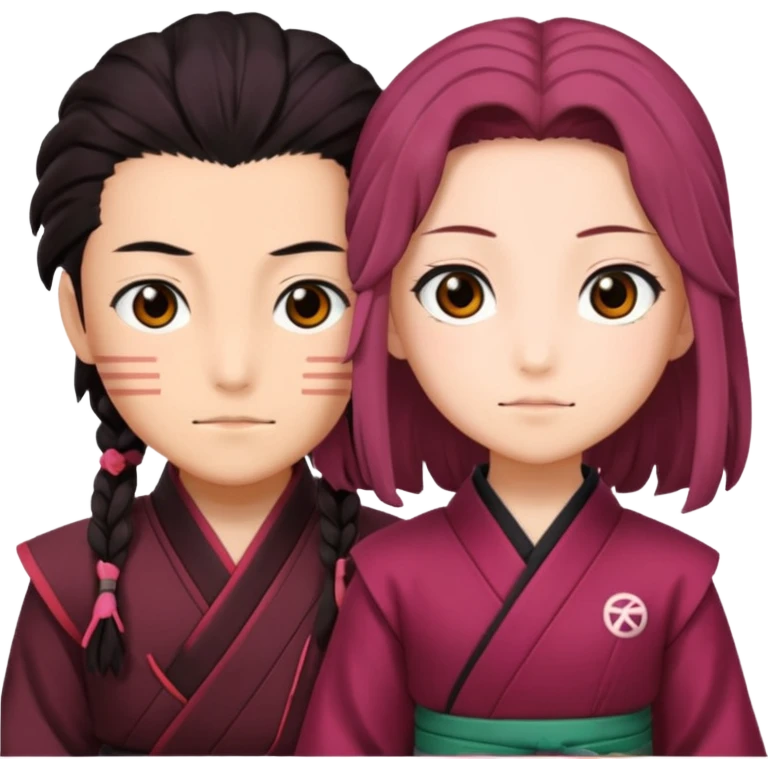 Demon slayer nezuko and tanjiro  emoji
