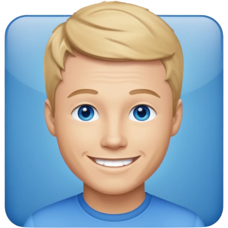 Brian Littrell with blue eyes emoji