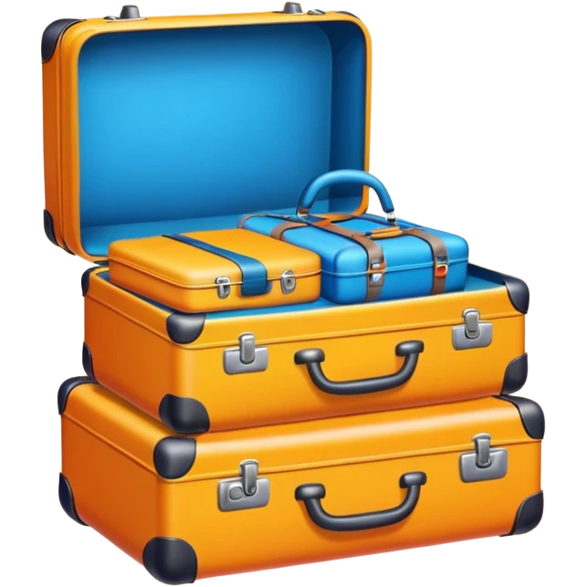 world with luggage cute emoji