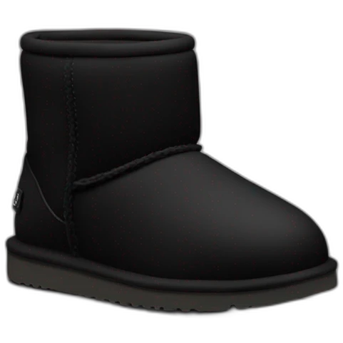 Black classic mini uggs emoji