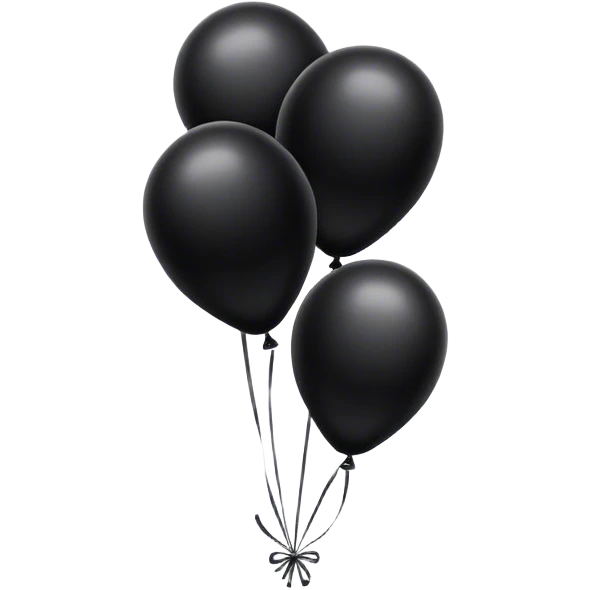 Black balloons  emoji