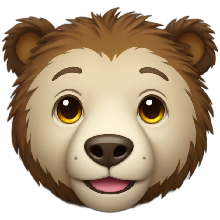 bear wearing monkey fur emoji
