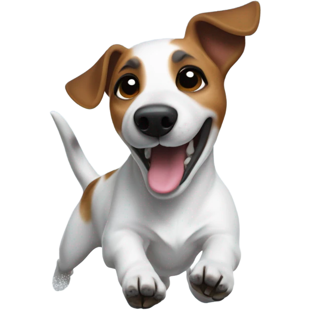 Jack Russell terrier in snow emoji