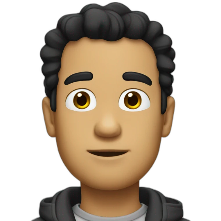 neutral bart black hair emoji