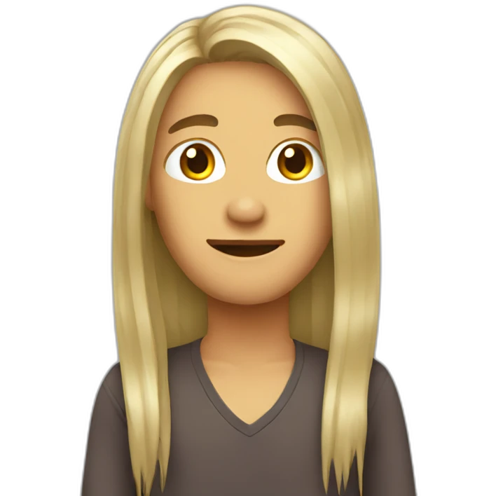 long hair. emoji
