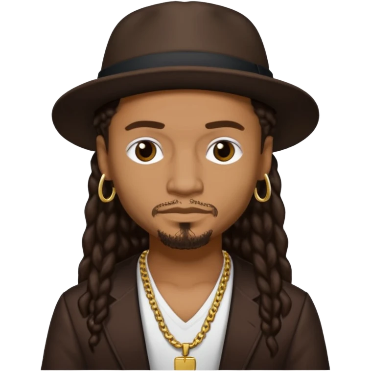 Bizzy Bone with dark brown hair emoji