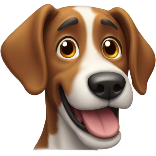 Goofy dog emoji