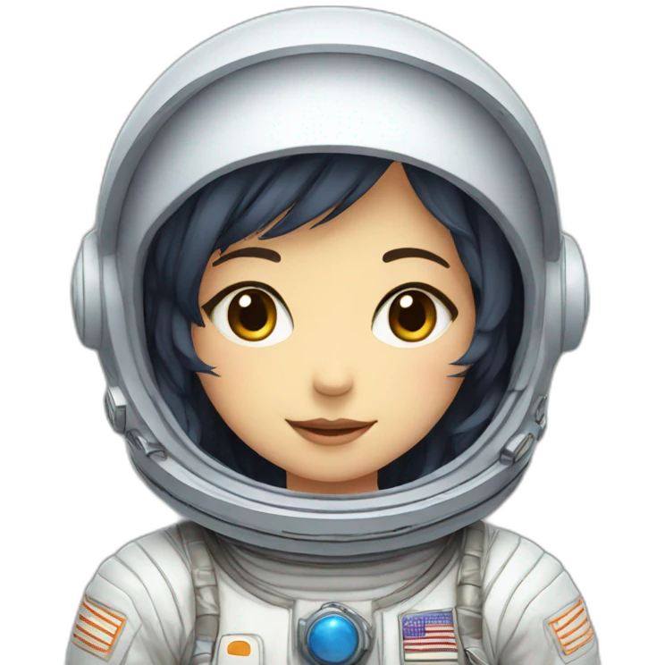 Anime girl astronaut emoji
