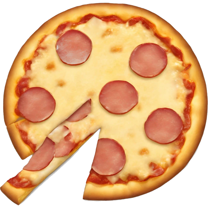 Pizza de jamón y queso tostada emoji
