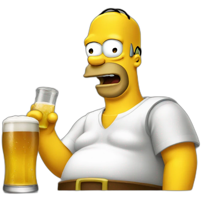 homer drink beer emoji