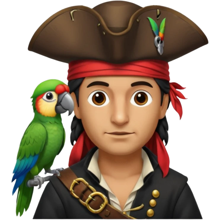 pirate and parrot emoji