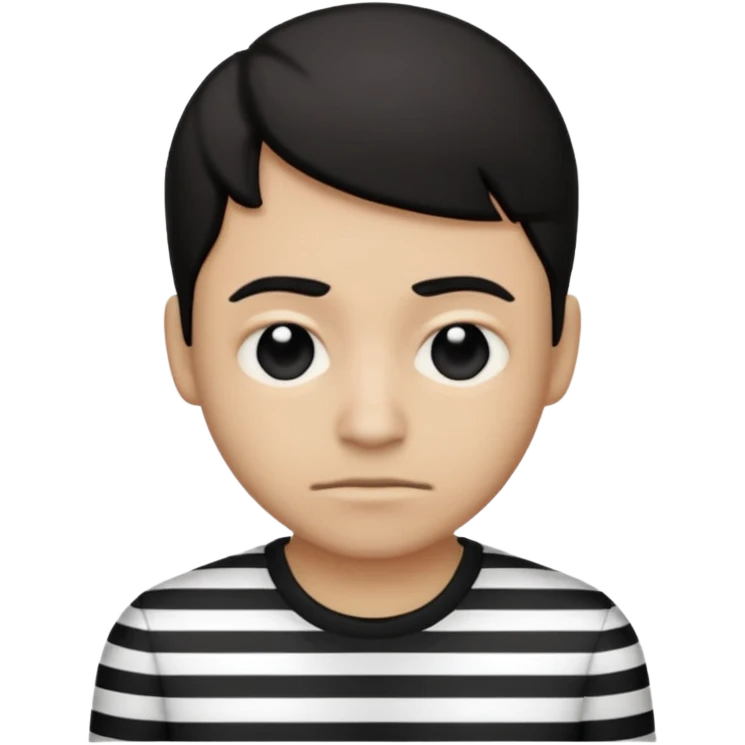 
black and white striped shirt criminal emoji emoji