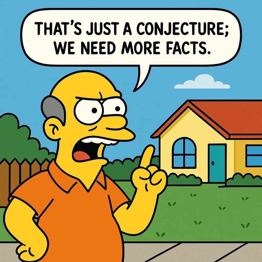 Conjecture – a guess based on limited information.
That’s just a conjecture; we need more facts.
 emoji