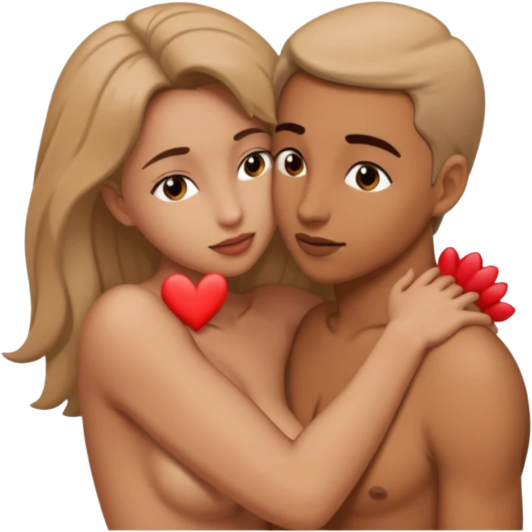 Une femme qui fais l'amour et une vue de loin et la femme est nue et sa zezette visible emoji