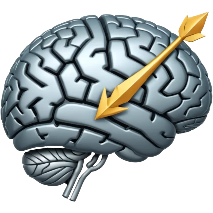 brain  With Mindset Arrow Symbol emoji