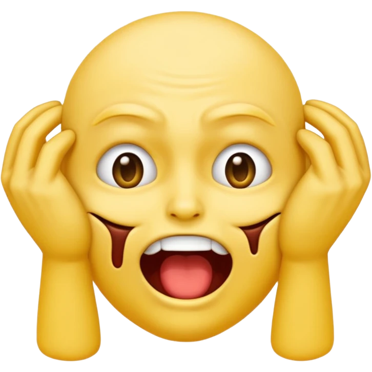An emoji strangling itself emoji
