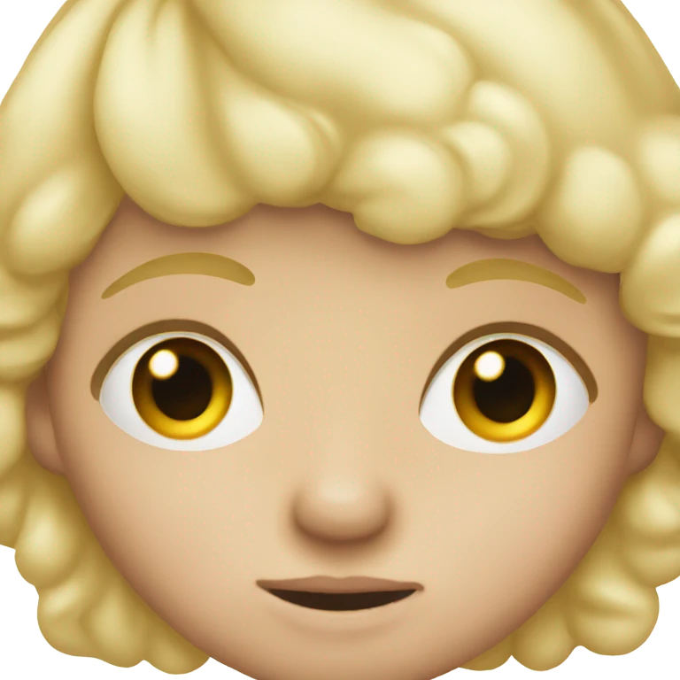 blonde tiny boy with a pimple nose  emoji