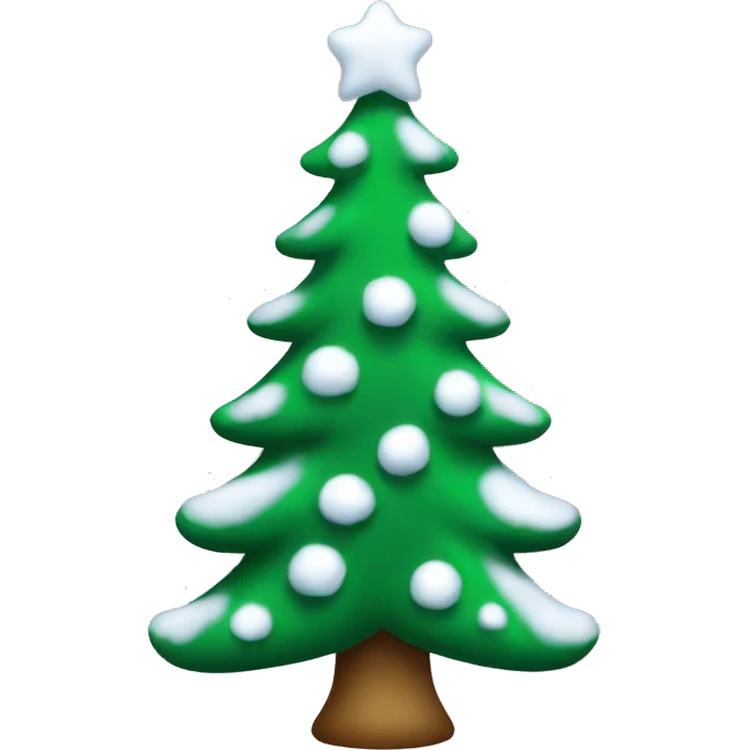 christmas tree with snow emoji