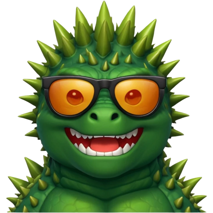 Godzilla wearing sunglasses emoji