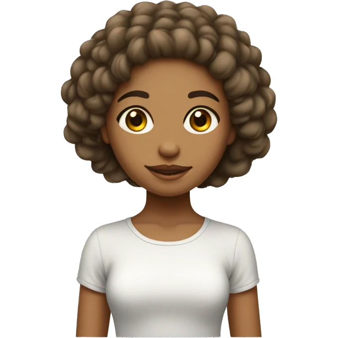 menina com cabelo comprido liso pele bege emoji