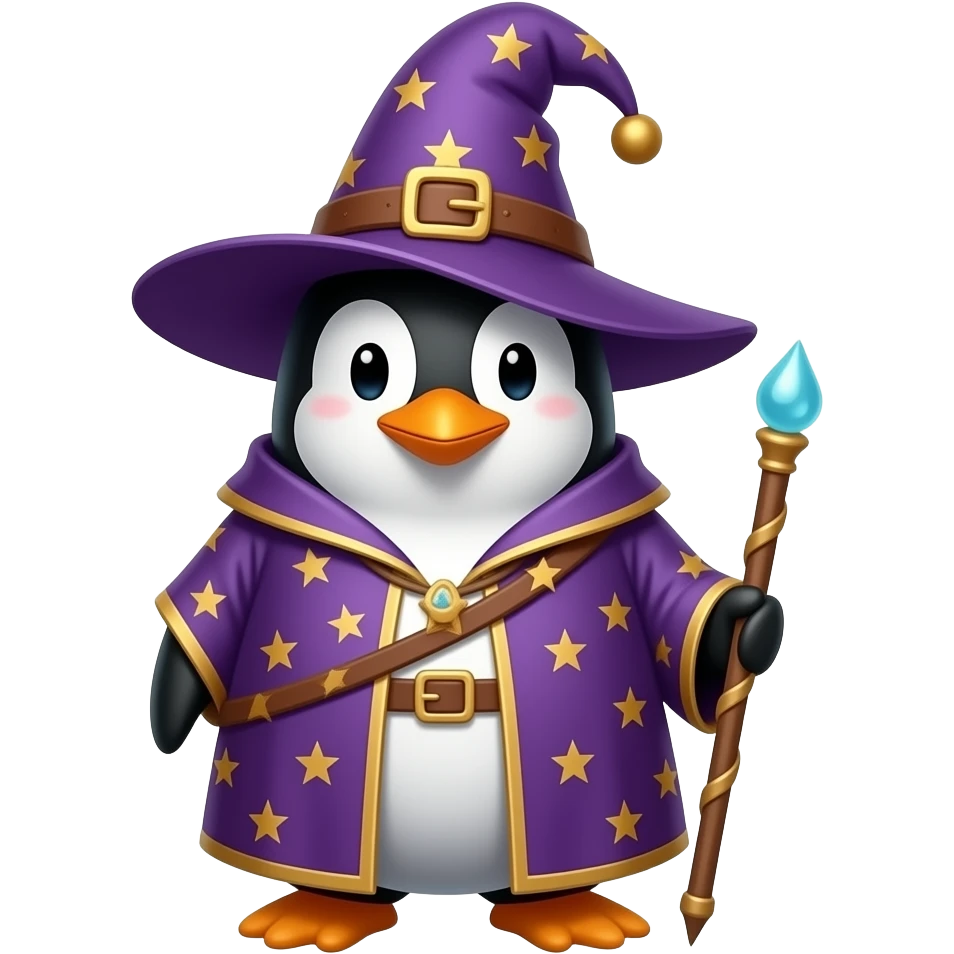 Penguin Wizard emoji