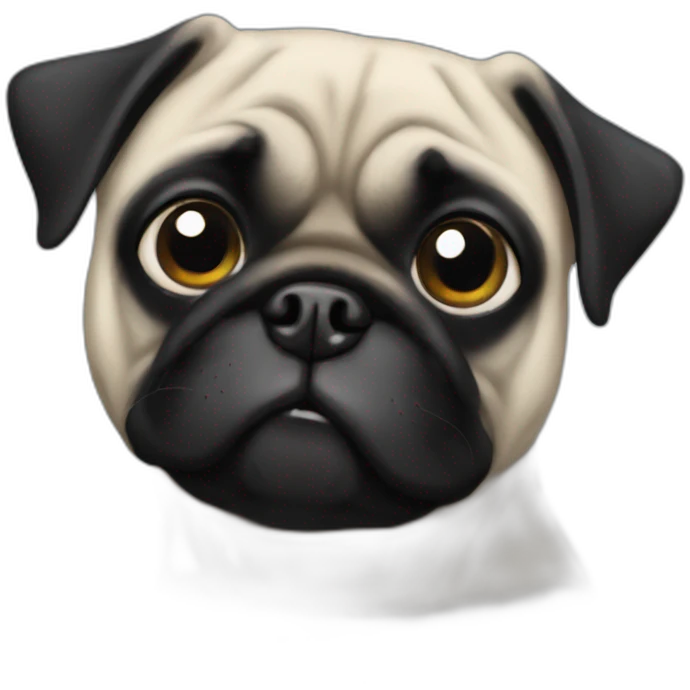 black pug emoji