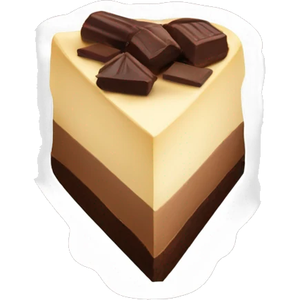 cheesecake with cacao and chocolate  emoji