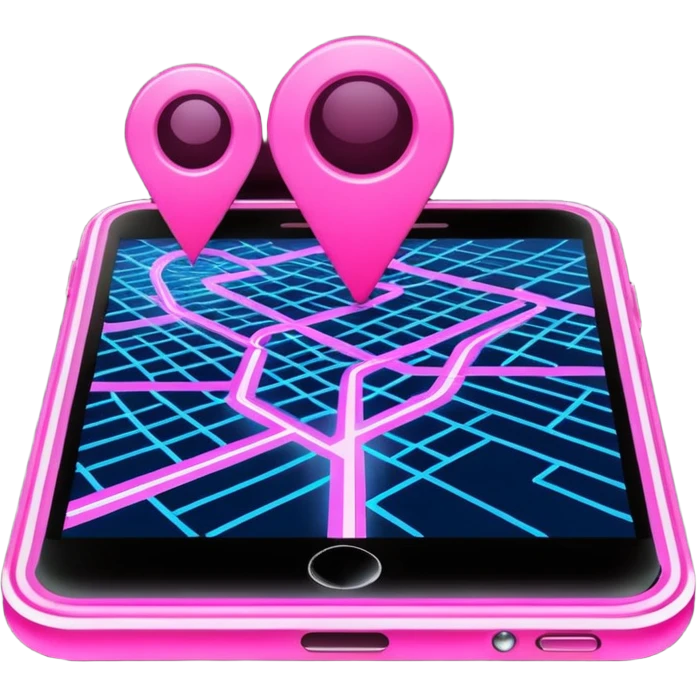 pink gps map lines emoji