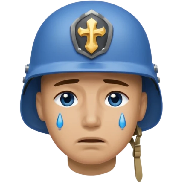 soldier crying blue tears emoji