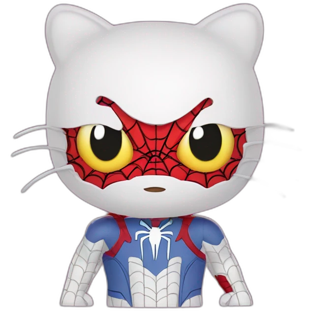 Hello kitty spiderman emoji