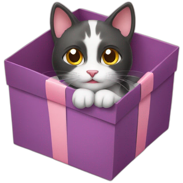 cat in gift box emoji