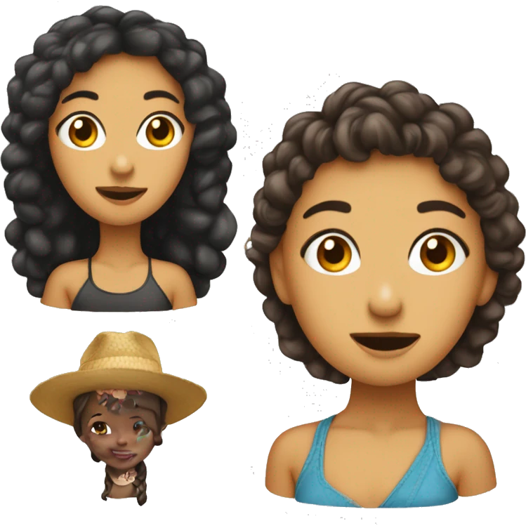 Muchacha ,mulata ,pelo rizo alta delada y bella emoji