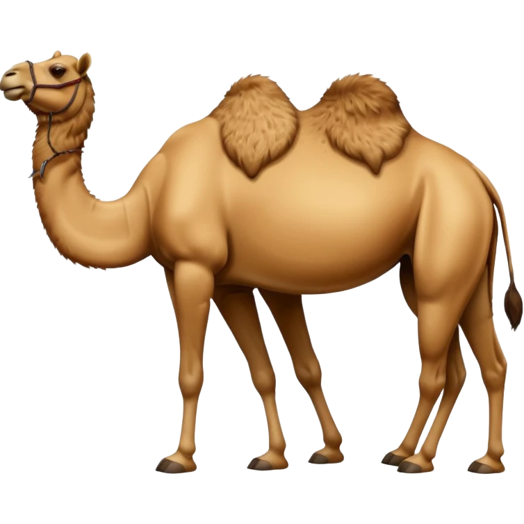 High resolution camels without fur emoji