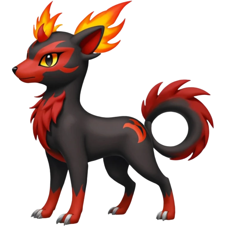 Darkrai-Litten-Houndoom-Meloetta-Fakémon-creature-hybrid-fusion, full body emoji