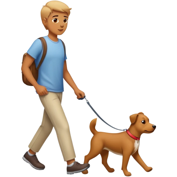 Person walking a dog emoji