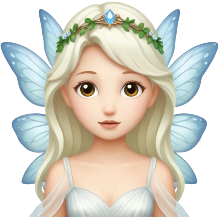 fairy wearing white ethereal emoji