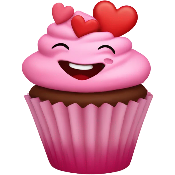 Happy Valentine’s Day cupcake emoji
