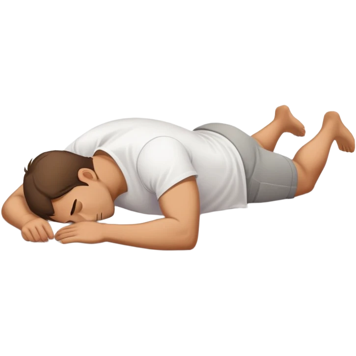 man laying face down emoji
