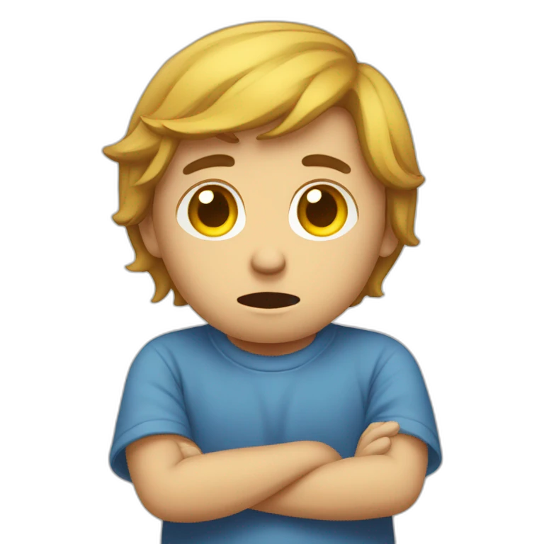 Un garçon triste qui pleure emoji