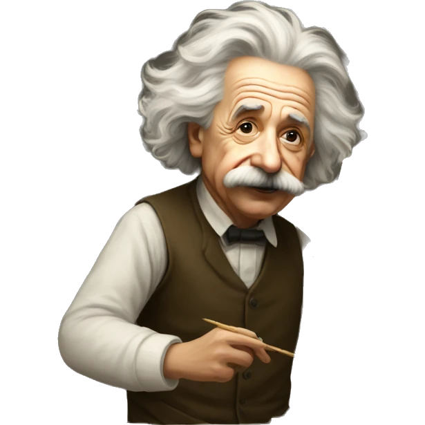 albert einstein painting emoji