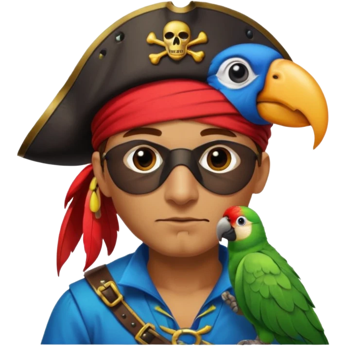 pirate and parrot emoji
