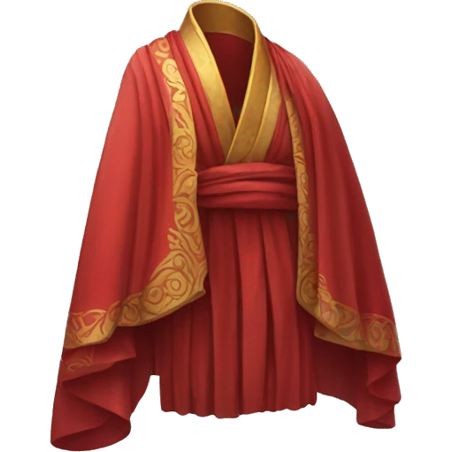 an ancient robe toge with a red drape piece of clothes item only emoji