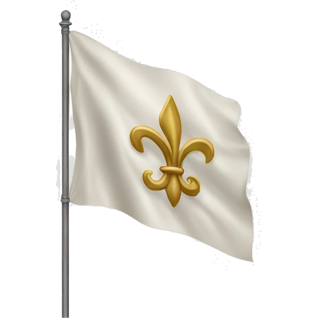 white flag with fleur de lis emoji