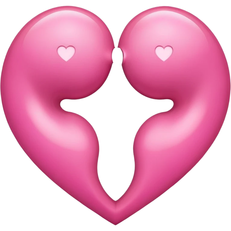 heart shape split into two, subtly referencing boobs, fun and non-explicit emoji