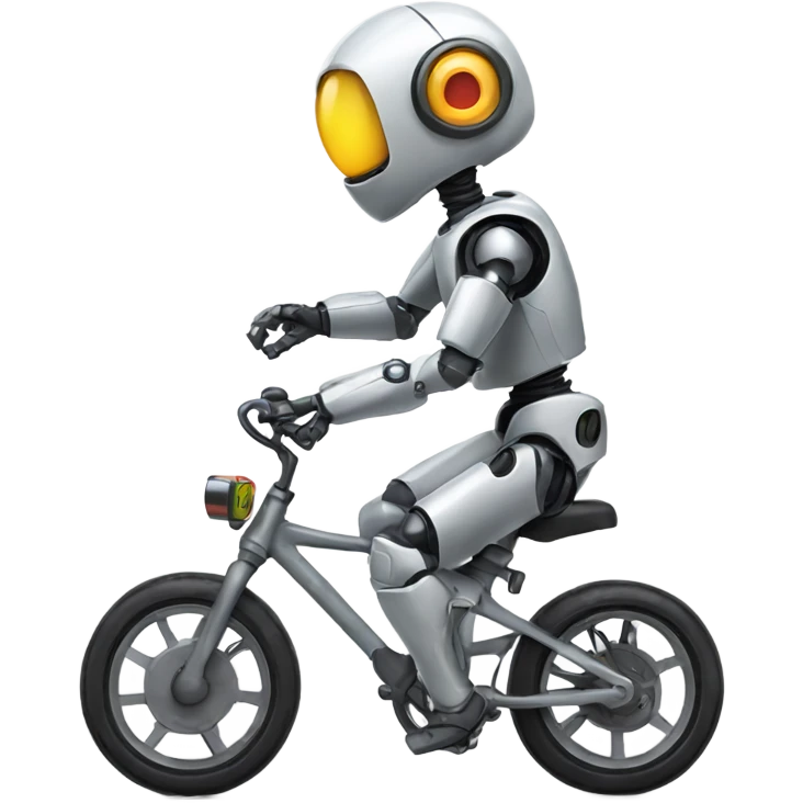 Robot on a bike emoji