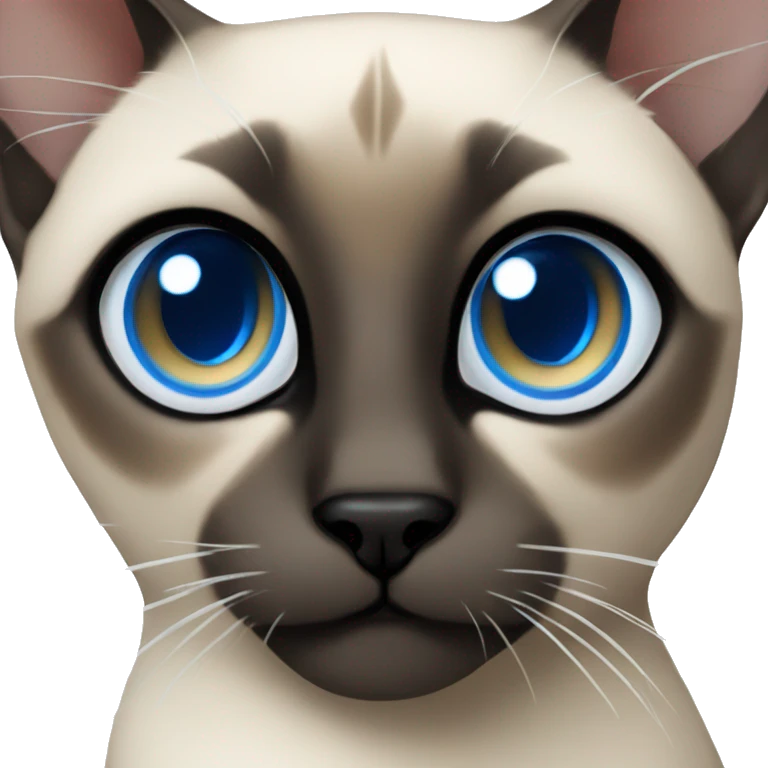 blue eyed siamese cat emoji