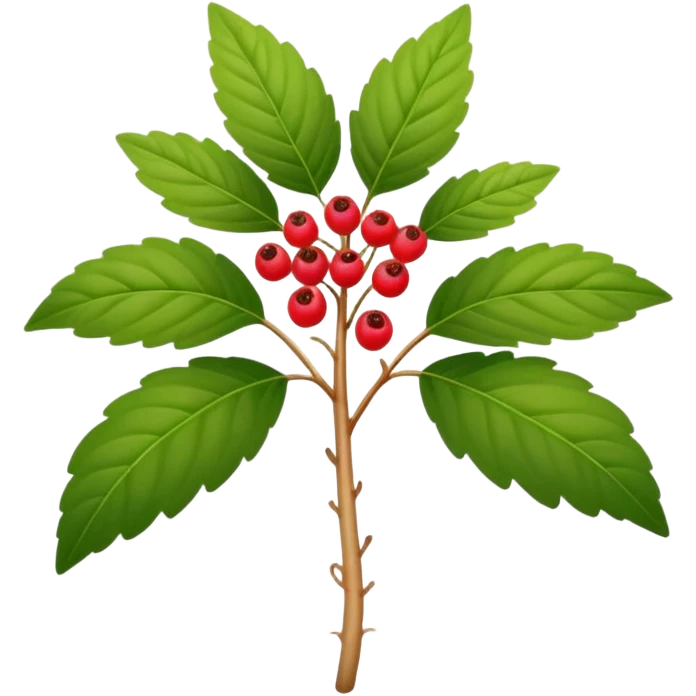 wild ginseng with small berries emoji