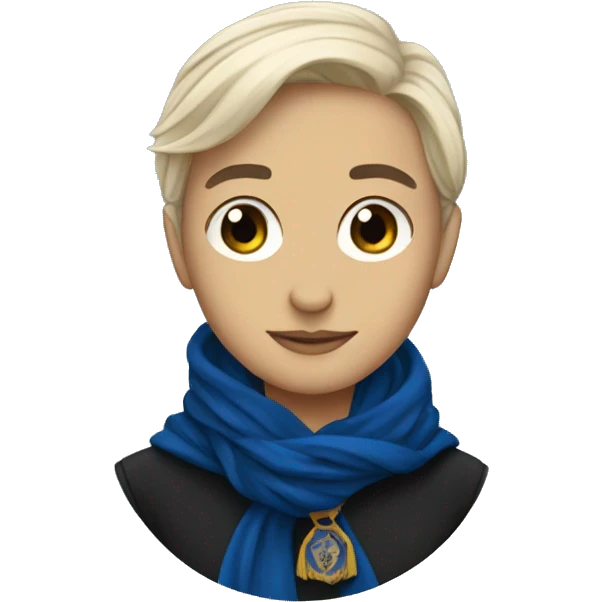 Ravenclaw raven wearing scarf hogwarts emoji
