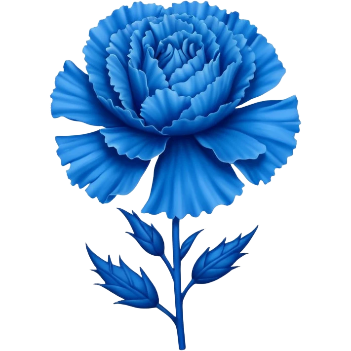 a tattoo design featuring a life like blue carnation flower emoji